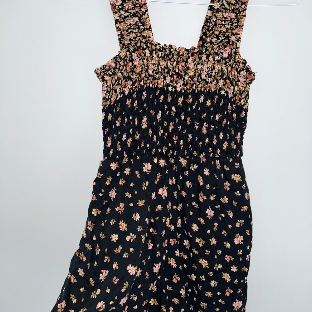 American Eagle Floral Smocked Romper
